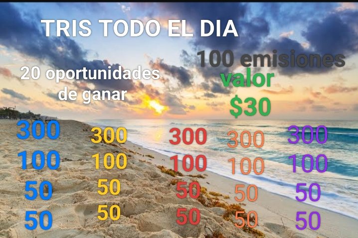 SORTEOS TRIS TODO EL DÍA